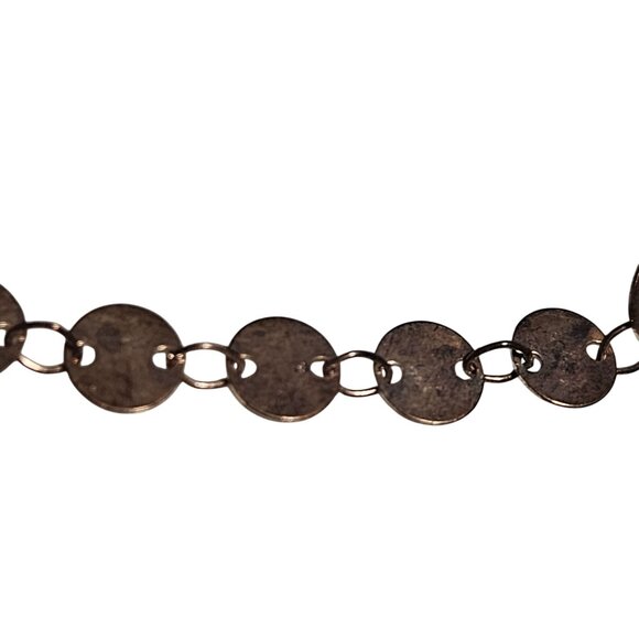 Elegant Gold Tone Disc Chain Bracelet Classic Minimalist Fashion Jewelry Women - Picture 2 of 4